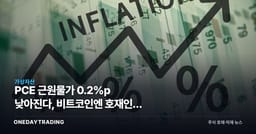 PCE 근원물가 0.2%p 낮아진다, 비트코인엔 호재인가 착시인가