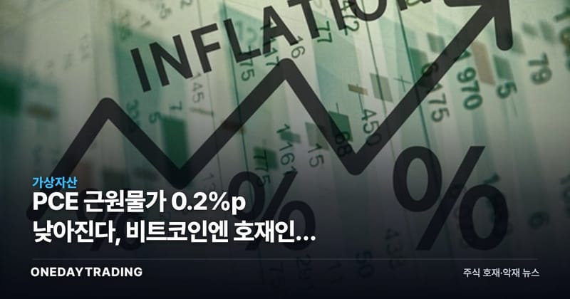 PCE 근원물가 0.2%p 낮아진다, 비트코인엔 호재인가 착시인가