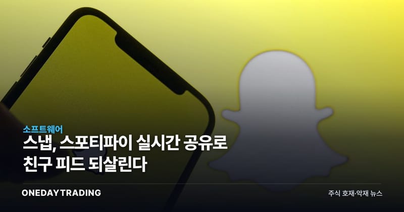 스냅, 스포티파이 실시간 공유로 친구 피드 되살린다