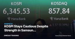 KOSPI Stays Cautious Despite Strength in Samsung Electronics, SK Hynix, as Hormuz Oil Risk Looms as a Wild Card