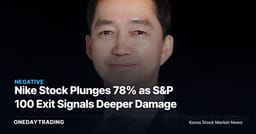 Nike Stock Plunges 78% as S&P 100 Exit Signals Deeper Damage