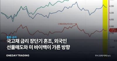 국고채 금리 장단기 혼조, 외국인 선물매도와 美 바이백이 가른 방향
