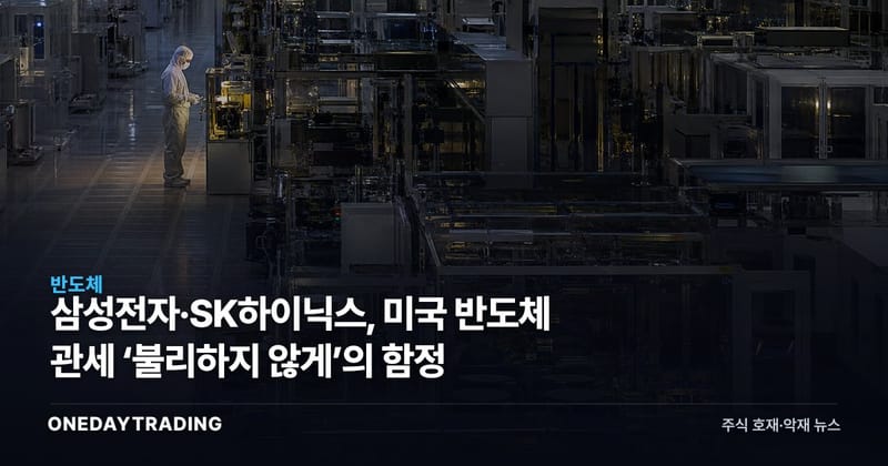 삼성전자·SK하이닉스, 미국 반도체 관세 ‘불리하지 않게’의 함정