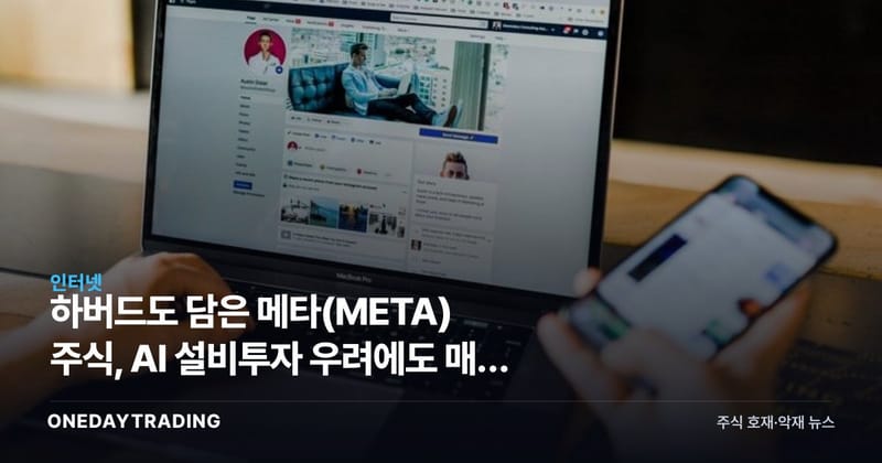 하버드도 담은 메타(META) 주식, AI 설비투자 우려에도 매수 이유는