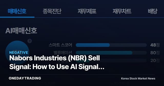 Nabors Industries (NBR) Sell Signal: How to Use AI Signals in Your Investing