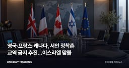 영국·프랑스·캐나다, 서안 정착촌 교역 금지 추진…이스라엘 맞불