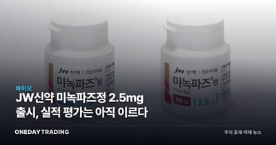 JW신약 미녹파즈정 2.5mg 출시, 실적 평가는 아직 이르다