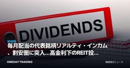 毎月配当の代表銘柄リアルティ・インカム、割安圏に突入…高金利下のREIT投資を点検