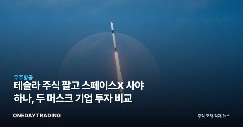 테슬라 주식 팔고 스페이스X 사야 하나, 두 머스크 기업 투자 비교