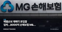 예별손보 재매각 본입찰 임박…8000억 손해보험 M&A 향방