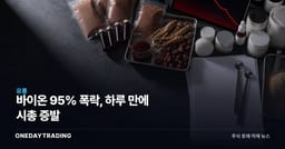 바이온 95% 폭락, 하루 만에 시총 증발