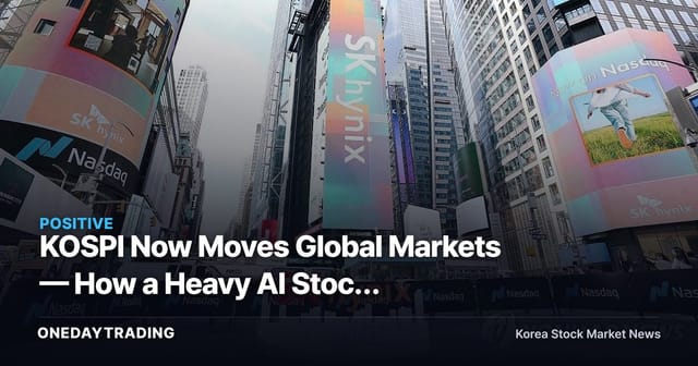 KOSPI Now Moves Global Markets — How a Heavy AI Stock Weighting Turned It Into a Leading Indicator