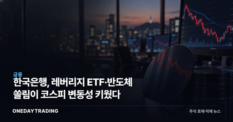 한국은행, 레버리지 ETF·반도체 쏠림이 코스피 변동성 키웠다