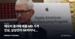 메모리 품귀에 애플·MS 가격 인상, 삼성전자·SK하이닉스 슈퍼사이클 진입하나