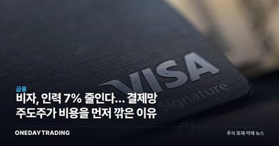 비자, 인력 7% 줄인다… 결제망 주도주가 비용을 먼저 깎은 이유