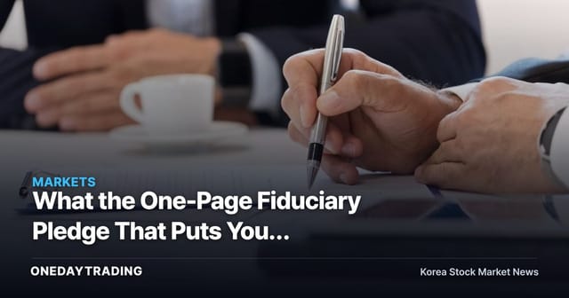 What the One-Page Fiduciary Pledge That Puts Your Interests First Really Means