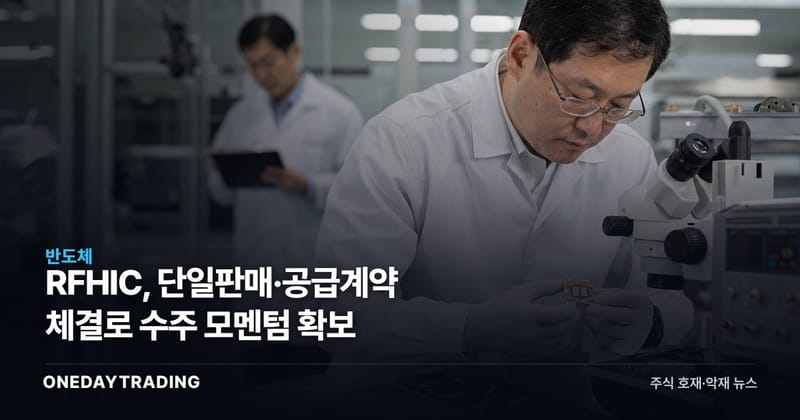 RFHIC, 단일판매·공급계약 체결로 수주 모멘텀 확보