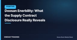 Doosan Enerbility: What the Supply Contract Disclosure Really Reveals