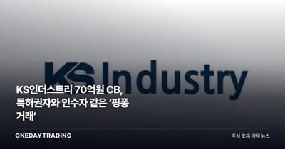 KS인더스트리 70억원 CB, 특허권자와 인수자 같은 ‘핑퐁 거래’