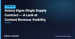 Astory Signs Single Supply Contract — A Look at Content Revenue Visibility