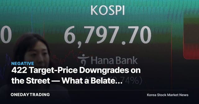 422 Target-Price Downgrades on the Street — What a Belated Halving Really Signals