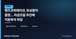 핸즈코퍼레이션, 유상증자 결정… 자금조달 추진에 지분희석 부담