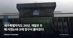 제주특별자치도 20년, 개발은 두 배 커졌는데 규제 청구서 돌아온다