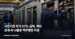 서전기전 주가 27% 급락, 섹터 강세 속 나홀로 역주행한 이유