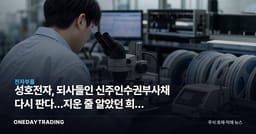 성호전자, 되사들인 신주인수권부사채 다시 판다…지운 줄 알았던 희석 물량의 부활