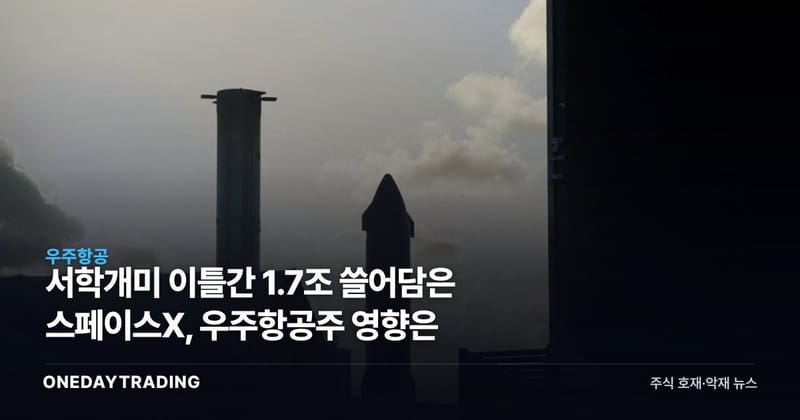 서학개미 이틀간 1.7조 쓸어담은 스페이스X, 우주항공주 영향은