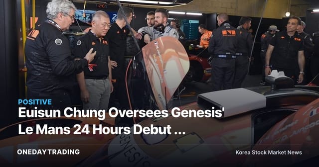 Euisun Chung Oversees Genesis' Le Mans 24 Hours Debut — Hyundai Motor's Motorsport Premiumization Strategy