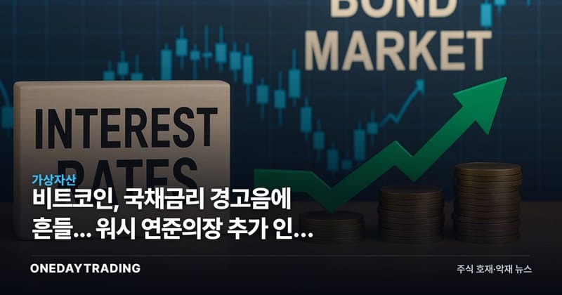 비트코인, 국채금리 경고음에 흔들... 워시 연준의장 추가 인상 시사
