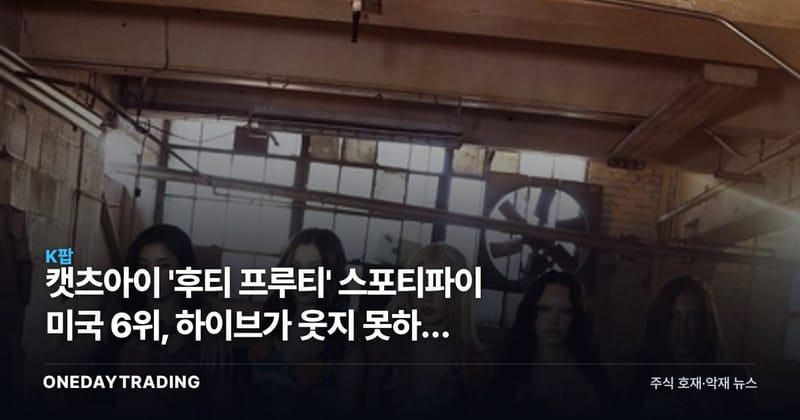 캣츠아이 '후티 프루티' 스포티파이 미국 6위, 하이브가 웃지 못하는 이유