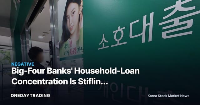 Big-Four Banks' Household-Loan Concentration Is Stifling Productive Finance — What It Means for Bank Stocks