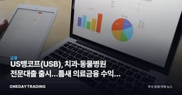 US뱅코프(USB), 치과·동물병원 전문대출 출시…틈새 의료금융 수익성 베팅