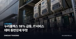 누리플렉스 18% 급등, IT서비스 테마 동반강세 뚜렷