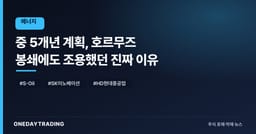 中 5개년 계획, 호르무즈 봉쇄에도 조용했던 진짜 이유