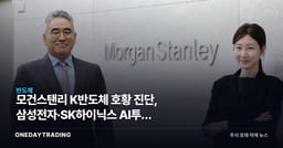 모건스탠리 K반도체 호황 진단, 삼성전자·SK하이닉스 AI투자 사이클 재평가