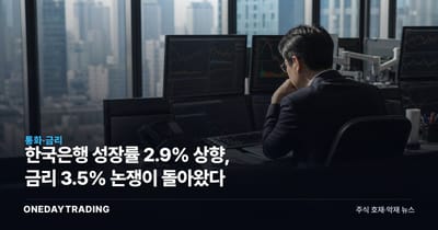 한국은행 성장률 2.9% 상향, 금리 3.5% 논쟁이 돌아왔다