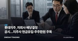 롯데지주, 자회사 배당결정 공시…지주사 현금유입·주주환원 주목
