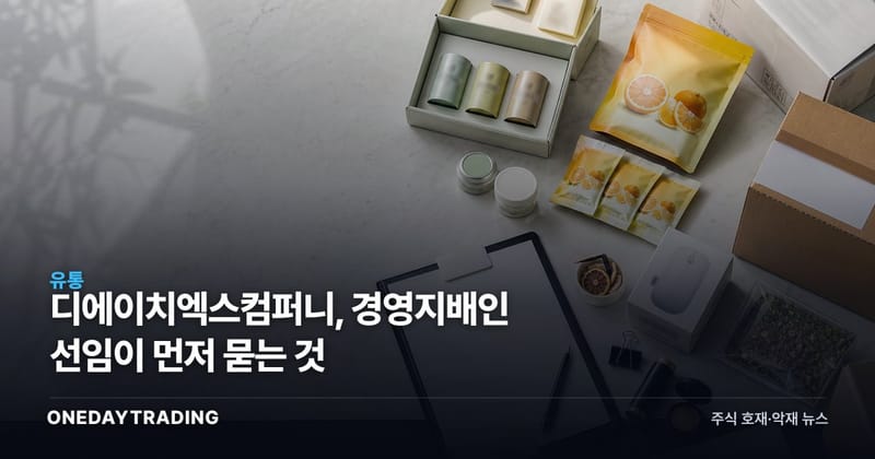 디에이치엑스컴퍼니, 경영지배인 선임이 먼저 묻는 것