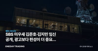 SBS 미우새 김준호·김지민 임신 공개, 광고보다 편성이 더 중요한 3가지