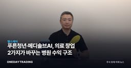 푸른청년·메디솔브AI, 의료 창업 2가지가 바꾸는 병원 수익 구조