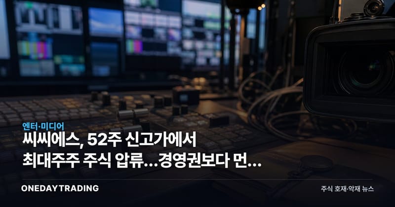 씨씨에스, 52주 신고가에서 최대주주 주식 압류…경영권보다 먼저 흔들린 유통 물량