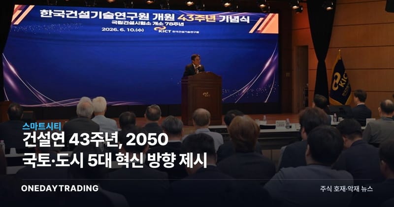 건설연 43주년, 2050 국토·도시 5대 혁신 방향 제시
