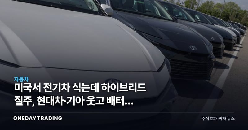 미국서 전기차 식는데 하이브리드 질주, 현대차·기아 웃고 배터리 3사 촉각
