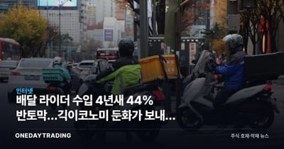 배달 라이더 수입 4년새 44% 반토막…긱이코노미 둔화가 보내는 투자 신호