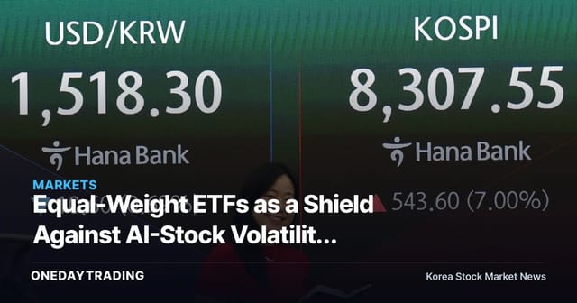 Equal-Weight ETFs as a Shield Against AI-Stock Volatility Gain Attention as an Alternative for Nasdaq and KOSPI Investors