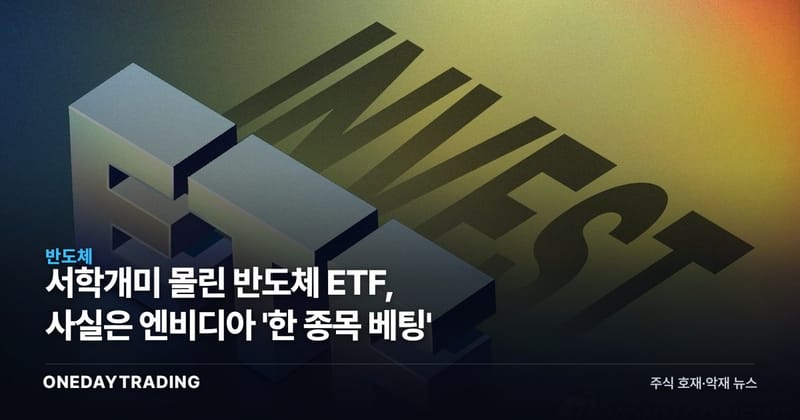 서학개미 몰린 반도체 ETF, 사실은 엔비디아 '한 종목 베팅'