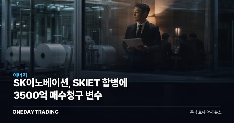 SK이노베이션, SKIET 합병에 3500억 매수청구 변수
